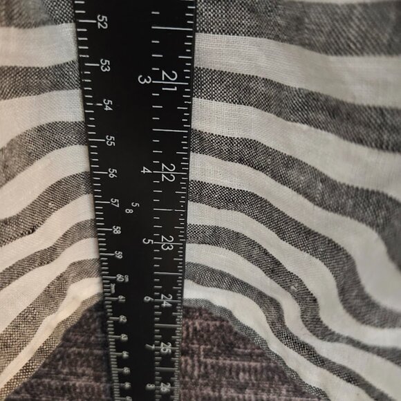 Women's 100% Linen Striped Smocked Off The Shoulder Top Size XL C&C California - Picture 5 of 6